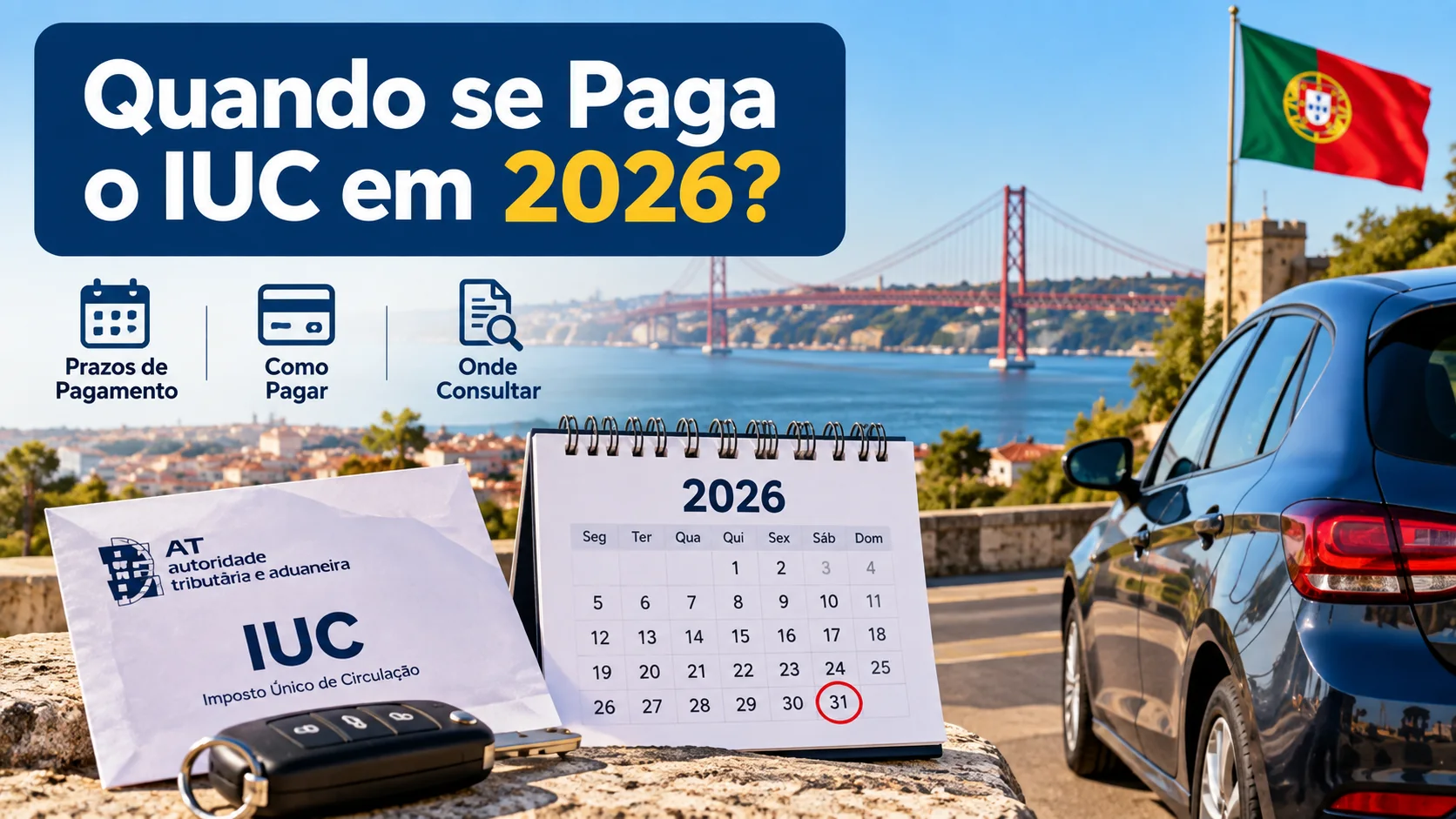 Quando se paga o IUC em 2026 em Portugal